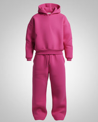 Clara | Damen Bequemer Oversized Jogginganzug – Rosa