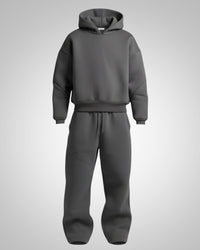 Clara | Damen Bequemer Oversized Jogginganzug – Grau
