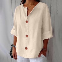 Clara | Legere fließende Bluse – Beige