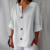 Clara | Legere fließende Bluse – Weiß