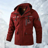 Gerwin - Wind- und wasserdichte Outdoorjacke – Rot