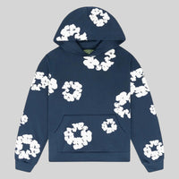 Cornelia | Damen Lässiger Blumenprint Hoodie – Blau