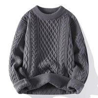 Wilse | Vintage Mode Pullover für Männer – Retro Grau
