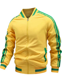 Kurtka | Sportliche Jacke mit dynamischem Streifen – Gelb