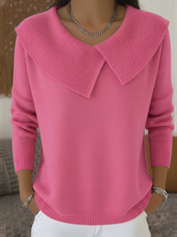 Lucia | Warmer Pullover mit Weichem Kragen – Rosa