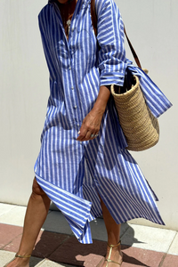 NIYARA | Das Must-Have Kleid der Saison mit Streifenlook – Blau