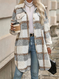 Leyelith | Karierte Jacke mit Reißverschluss und Kapuze – Mischfarbe 2