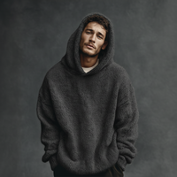 Men's Classic Casual Hooded Loose Sweater – Dunkelgrau
