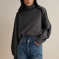 Flora - Winter Rollkragenpullover – Platin Grau