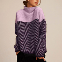 Fleur | Premium Rollkragenpullover aus edlem Strick – Fliederlila