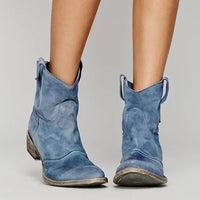 Dakota | Western Vintage Stiefeletten – Blau
