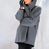 Damen anspruchsvoller warmer Mantel | Winter – Grau