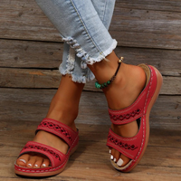 Damen atmungsaktive Sommersandalen | bequem – Rot