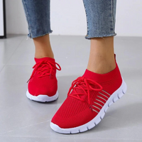 Damen atmungsaktive Sportschuhe | lauf – Rot