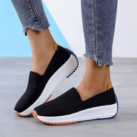 Damen atmungsaktive Walkingschuhe | Bequeme – Schwarz