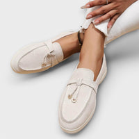 Sarima – Elegante Slipper mit Schnürdetail – Weiß