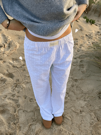 Damen bequeme Loungehose | Leichte – Weiß