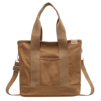 Mia | Damen Canvas Tote Bag Multifunktionale Schultertasche mit Schultergurt – Khaki