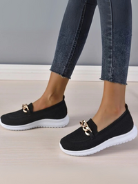 Damen elegante atmungsaktive Schuhe | Bequeme – Schwarz