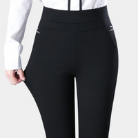 Damen elegante Stretchhose | Sommer – Schwarz