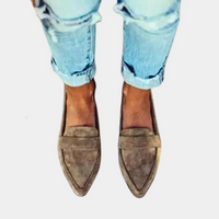 Damen elegante stylische Loafer | Sommer – Hellbraun