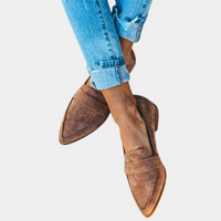 Damen elegante stylische Loafer | Sommer – Khaki