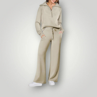 Damen elegantes Loungewear-Set | Zweiteiler – Hellgrün