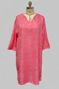 Clara | Damen Florales V-Ausschnitt Midi-Sommerkleid – Rosa
