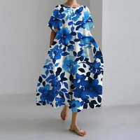 Damen Geblümtes Mutterschaft Sommerkleid | Midi – Blick aufs Meer