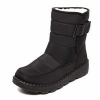 Marie | Damen Gefütterte Wasserdichte Rutschfeste Knee High Boots Thermostiefel – Schwarz