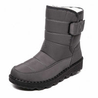 Marie | Damen Gefütterte Wasserdichte Rutschfeste Knee High Boots Thermostiefel – Grau