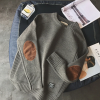 Damen gemütlicher Vintage-Pullover | Warmer – Grau