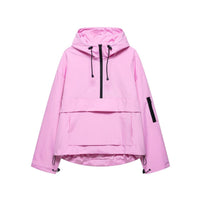 Elisabeth | Damen Kapuzen-Anorak Windschutz Wasserabweisende Outdoorjacke – Rosa