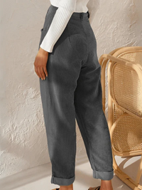 Damen klassische Cordhose | Sommer – Grau