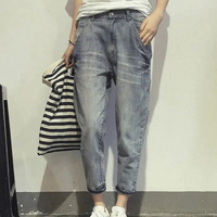 Damen klassische Jeanshose | Leichte – Hellblau