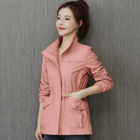 Luisa | Damen Kurzjacke leichte atmungsaktive Übergangsjacke mit Reißverschluss – Rosa