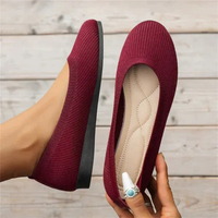 Damen lässig Sommer Puppe Schuhe | Bequem – Rot