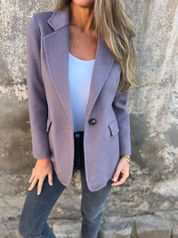 Damen lässige Herbstjacke | Leichte – Lila