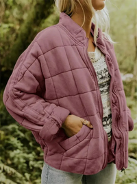 Damen lässige Jacke | übergangs – Rosa