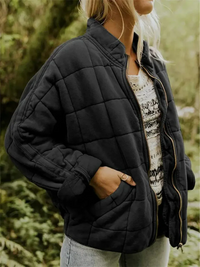 Damen lässige Jacke | übergangs – Schwarz