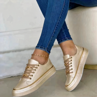 Damen lässige moderne Sneaker | Bequem – Gold
