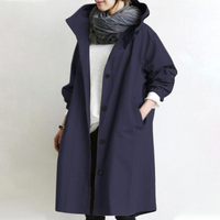 Damen lässiger wasserabweisender Trenchcoat | Wasserdichte – Marine
