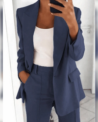 Damen lässiges modernes Anzug-Set | Twin – Dunkelblau