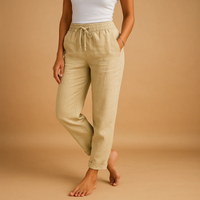 Damen leichte Sommerhosen | Sommer – Khaki