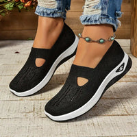 Amelie | Damen Orthopädische Atmungsaktive Slip-On Komfort-Sandalen – Schwarz
