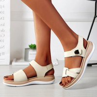 Damen Sandalen mit gepolsterter Innensohle | Bequeme – Beige