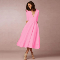 Damen schönes Vintage Prinzessinnenkleid | Midi – Rosa