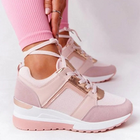 Damen stützende stylische Sneaker | Bequem – Rosa