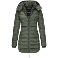 Damen warme Winter-Daunenjacke | Wasserdicht – Grün