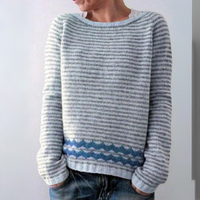 Damen warmer Herbstpullover | Norwegisch – Grau